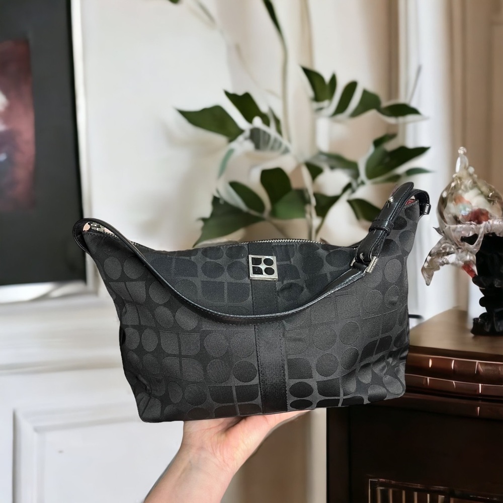 KATE SPADE NOEL print Vintage Original Black on Black Purse Logo Print